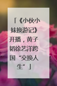 《小伙小妹换游记》开播，黄子韬徐艺洋跨国“交换人生”