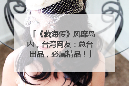 《藏海传》风靡岛内，台湾网友：总台出品，必属精品！