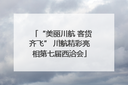 “美丽川航 客货齐飞” 川航精彩亮相第七届西洽会