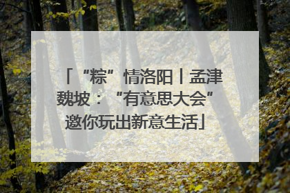“粽”情洛阳丨孟津魏坡：“有意思大会”邀你玩出新意生活