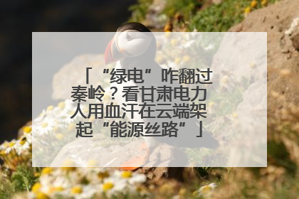 “绿电”咋翻过秦岭？看甘肃电力人用血汗在云端架起“能源丝路”