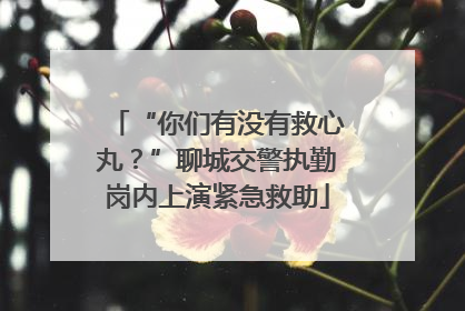 “你们有没有救心丸？”聊城交警执勤岗内上演紧急救助