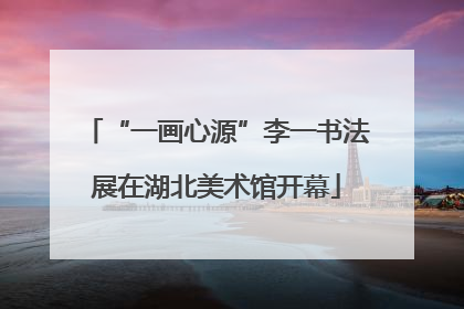 “一画心源”李一书法展在湖北美术馆开幕