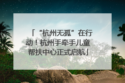 “杭州无孤”在行动！杭州手牵手儿童帮扶中心正式启航