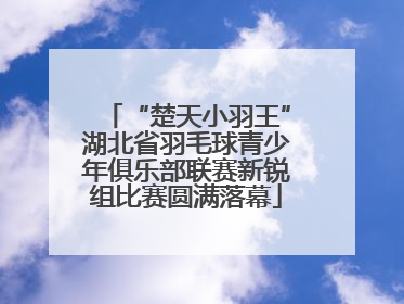 “楚天小羽王”湖北省羽毛球青少年俱乐部联赛新锐组比赛圆满落幕