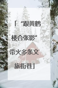 “跟黄鹤楼合张影”带火多条文旅街巷