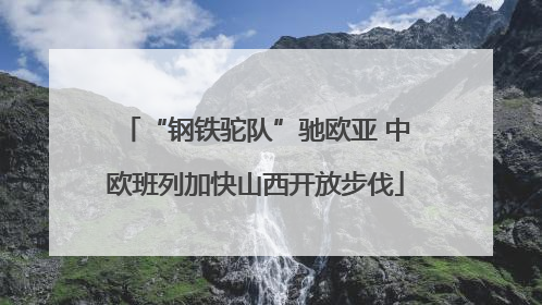 “钢铁驼队”驰欧亚 中欧班列加快山西开放步伐
