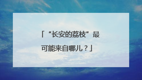 “长安的荔枝”最可能来自哪儿？