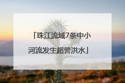 珠江流域7条中小河流发生超警洪水