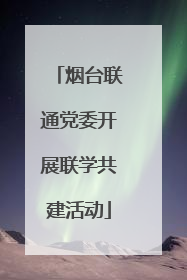 烟台联通党委开展联学共建活动