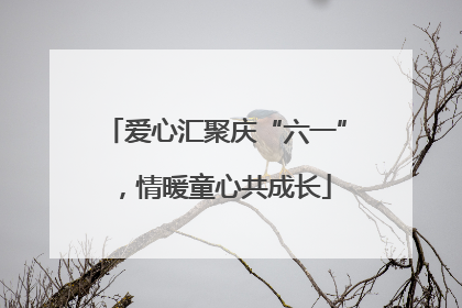 爱心汇聚庆“六一”，情暖童心共成长