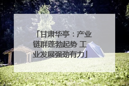 甘肃华亭：产业链群蓬勃起势 工业发展强劲有力