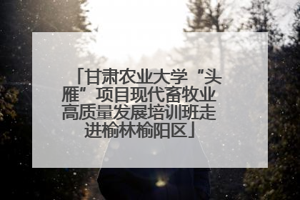 甘肃农业大学“头雁”项目现代畜牧业高质量发展培训班走进榆林榆阳区