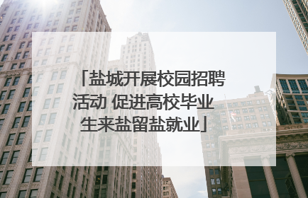 盐城开展校园招聘活动 促进高校毕业生来盐留盐就业