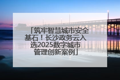 筑牢智慧城市安全基石！长沙政务云入选2025数字城市管理创新案例