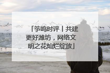 筝鸣时评丨共建更好潍坊，网络文明之花灿烂绽放