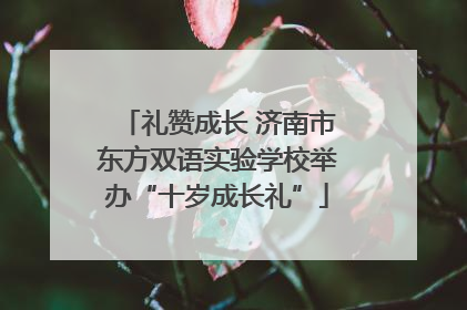 礼赞成长 济南市东方双语实验学校举办“十岁成长礼”
