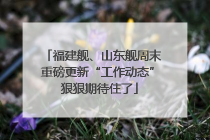 福建舰、山东舰周末重磅更新“工作动态” 狠狠期待住了
