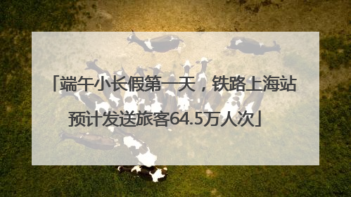 端午小长假第一天，铁路上海站预计发送旅客64.5万人次
