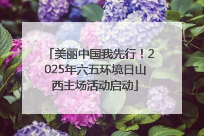 美丽中国我先行！2025年六五环境日山西主场活动启动