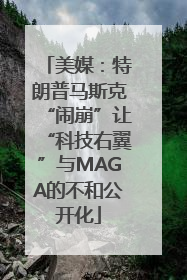 美媒：特朗普马斯克“闹崩”让“科技右翼”与MAGA的不和公开化