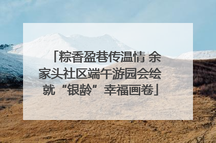 粽香盈巷传温情 余家头社区端午游园会绘就“银龄”幸福画卷