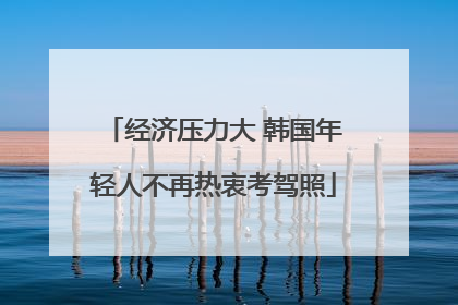 经济压力大 韩国年轻人不再热衷考驾照