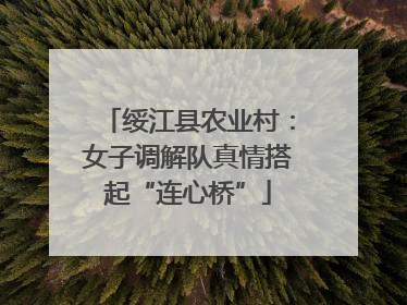 绥江县农业村：女子调解队真情搭起“连心桥”