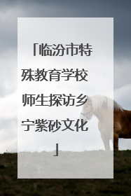 临汾市特殊教育学校师生探访乡宁紫砂文化