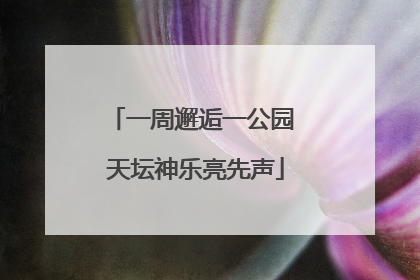 一周邂逅一公园 天坛神乐亮先声