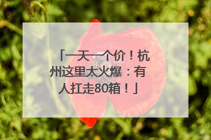 一天一个价！杭州这里太火爆：有人扛走80箱！
