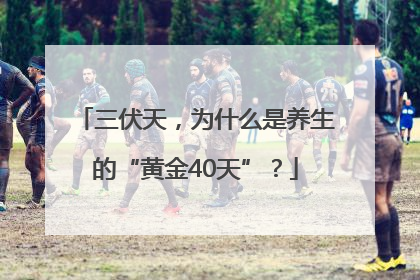 三伏天，为什么是养生的“黄金40天”？