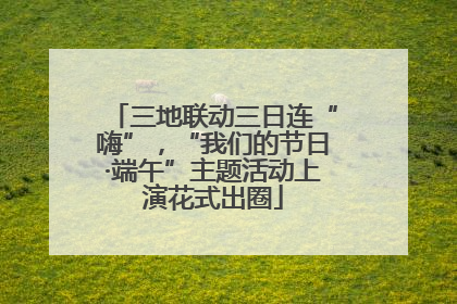 三地联动三日连“嗨”，“我们的节日·端午”主题活动上演花式出圈