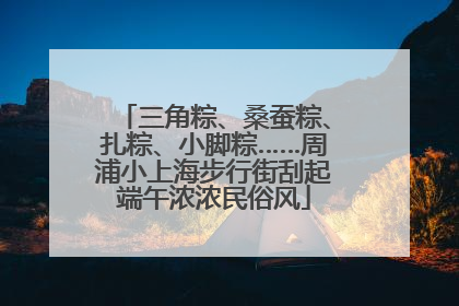 三角粽、桑蚕粽、扎粽、小脚粽……周浦小上海步行街刮起端午浓浓民俗风