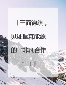 三面锦旗，见证振森能源的“非凡合作”！