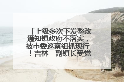 上级多次下发整改通知镇政府不落实，被市委巡察组抓现行！吉林一副镇长受党内警告处分