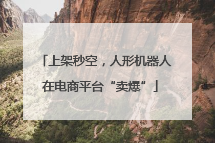 上架秒空，人形机器人在电商平台“卖爆”