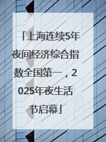 上海连续5年夜间经济综合指数全国第一，2025年夜生活节启幕