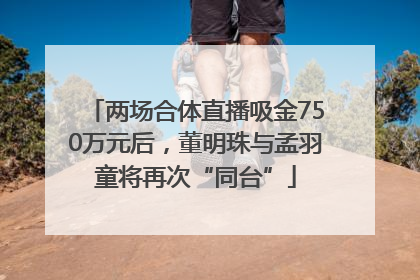 两场合体直播吸金750万元后，董明珠与孟羽童将再次“同台”