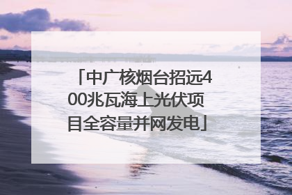 中广核烟台招远400兆瓦海上光伏项目全容量并网发电