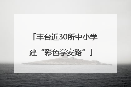 丰台近30所中小学建“彩色学安路”