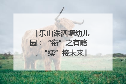 乐山洙泗塘幼儿园：“衔”之有略，“续”接未来