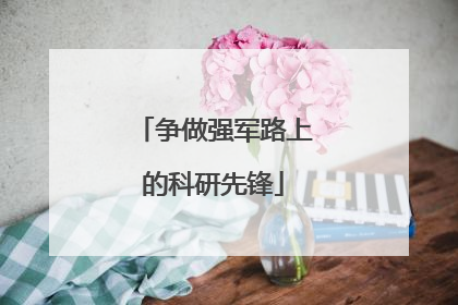 争做强军路上的科研先锋