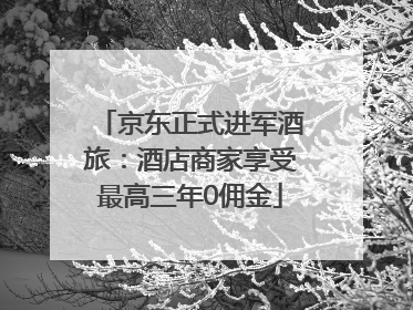 京东正式进军酒旅：酒店商家享受最高三年0佣金