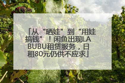 从“晒娃”到“用娃搞钱”！闲鱼出现LABUBU租赁服务，日租80元仍供不应求