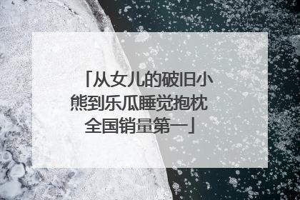 从女儿的破旧小熊到乐瓜睡觉抱枕全国销量第一