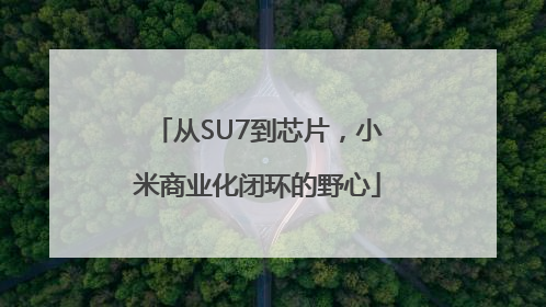 从SU7到芯片，小米商业化闭环的野心