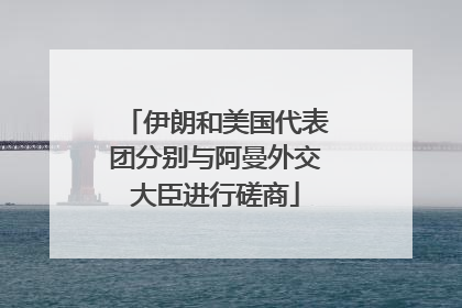 伊朗和美国代表团分别与阿曼外交大臣进行磋商