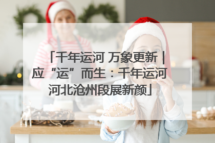 千年运河 万象更新｜应“运”而生：千年运河河北沧州段展新颜