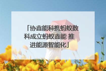 协鑫能科携蚂蚁数科成立蚂蚁鑫能 推进能源智能化